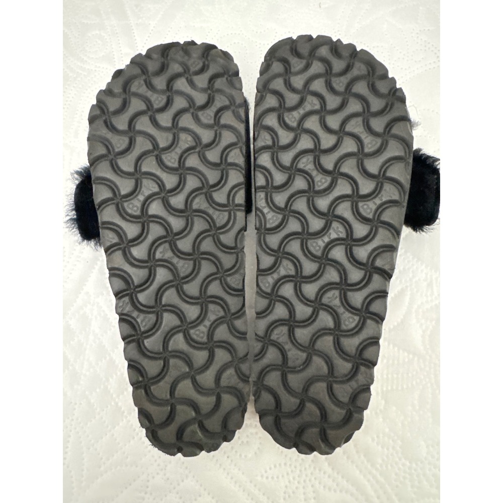 Birkenstock Madrid Single Strap Big Buckle Fur Lined Comfort Sandals Black 38 - Picture 11 of 14